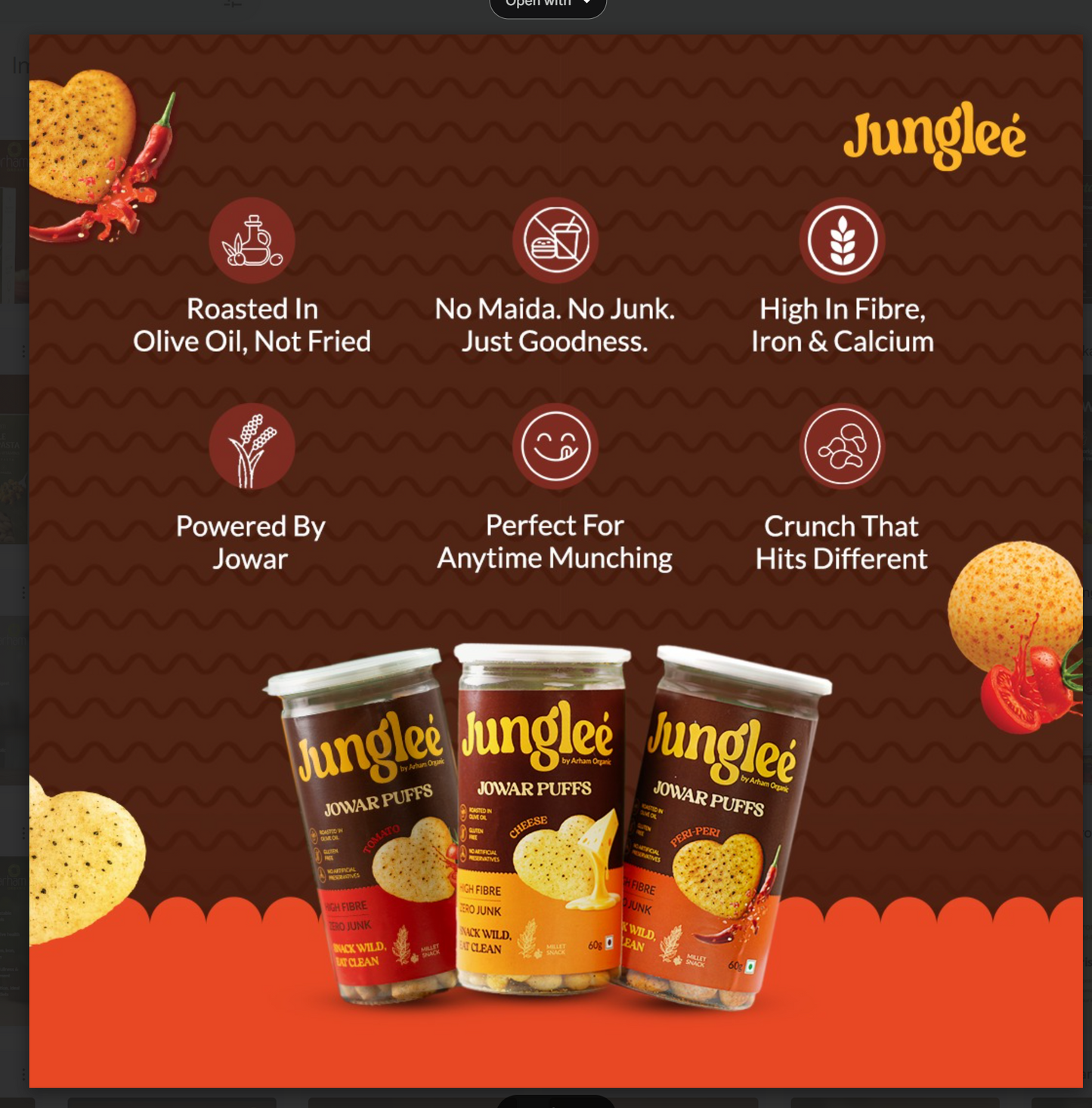 Jungleé Jowar Puffs – Tomato
