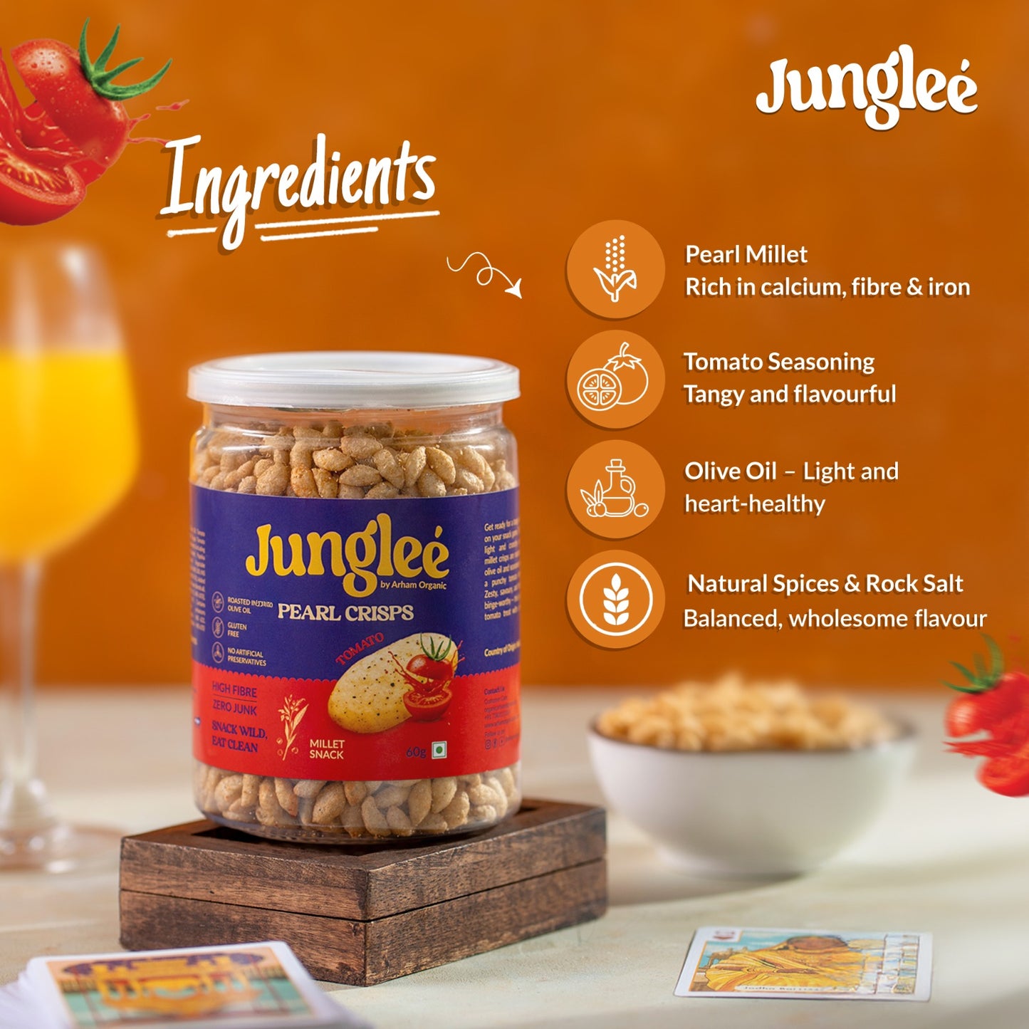 Jungleé Pearl Crisps – Tomato