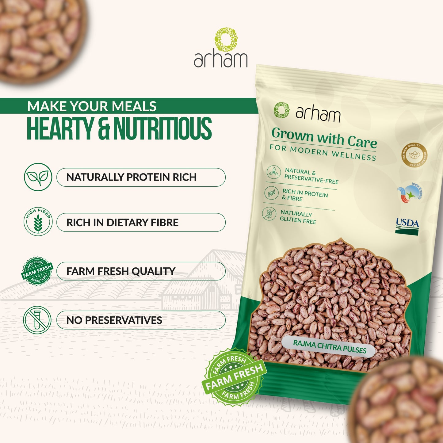 Rajma Chitra Pulses – Protein & Fiber Rich Premium Kidney Beans