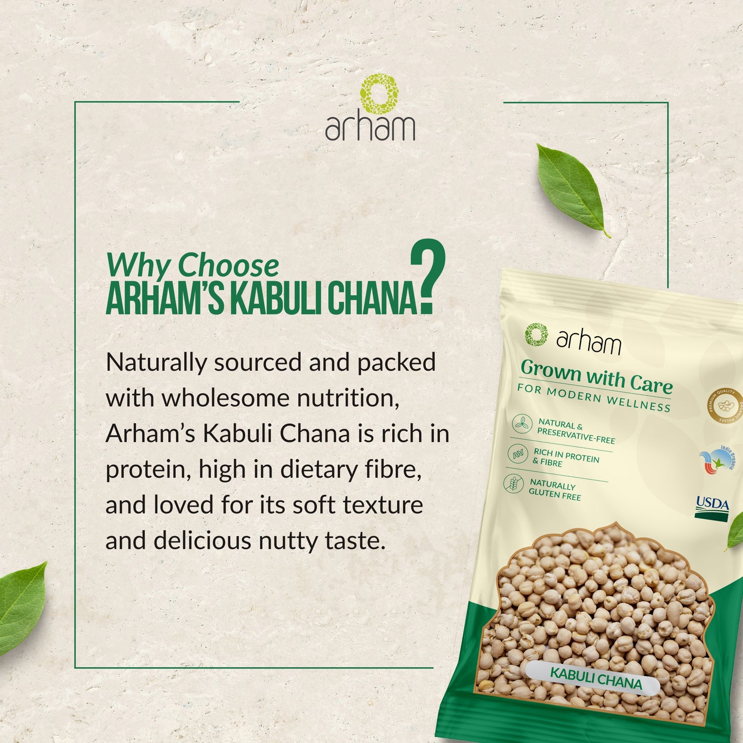 Kabuli Chana Whole – Premium Protein & Fiber Rich Chickpeas