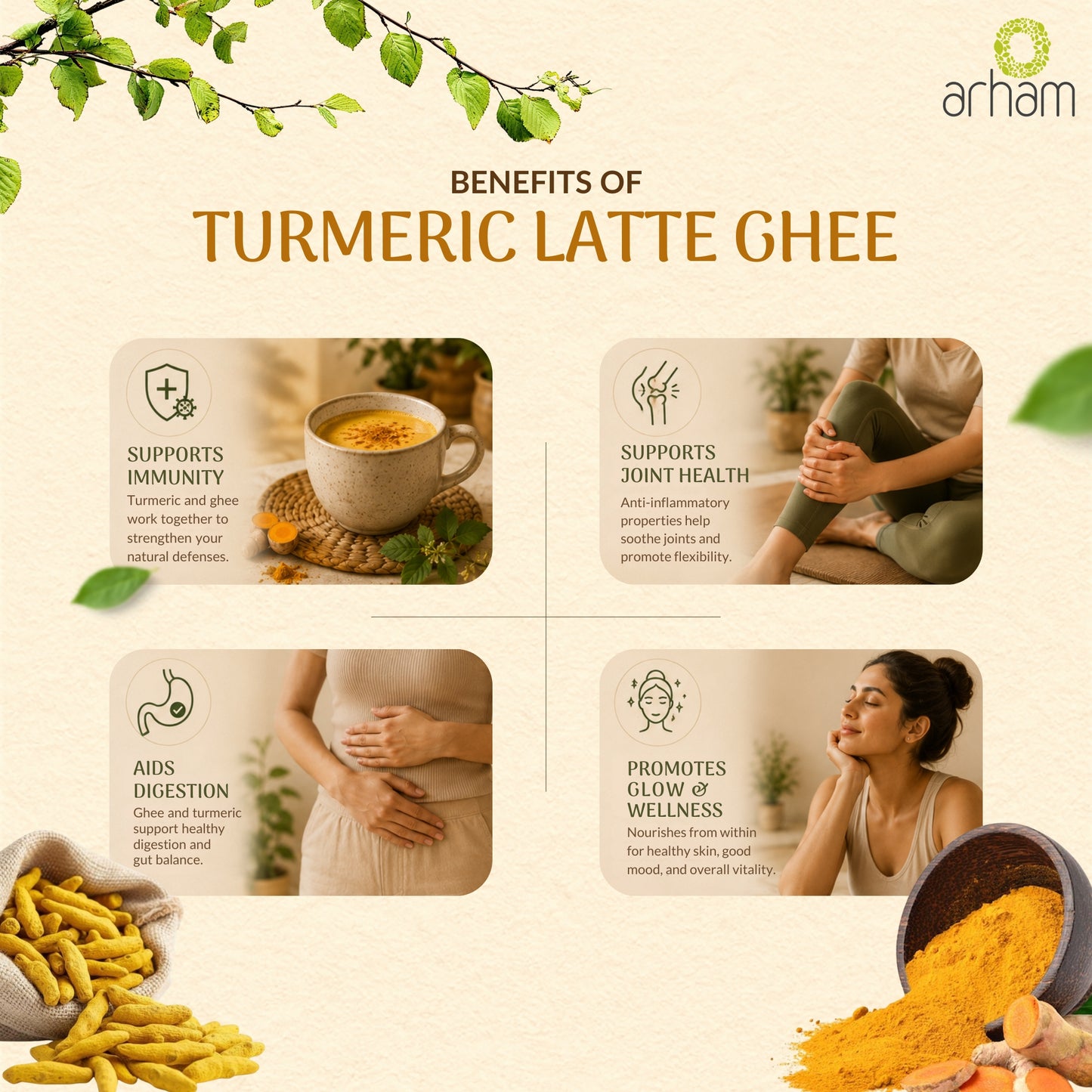 Arham Organic Turmeric Latte Ghee