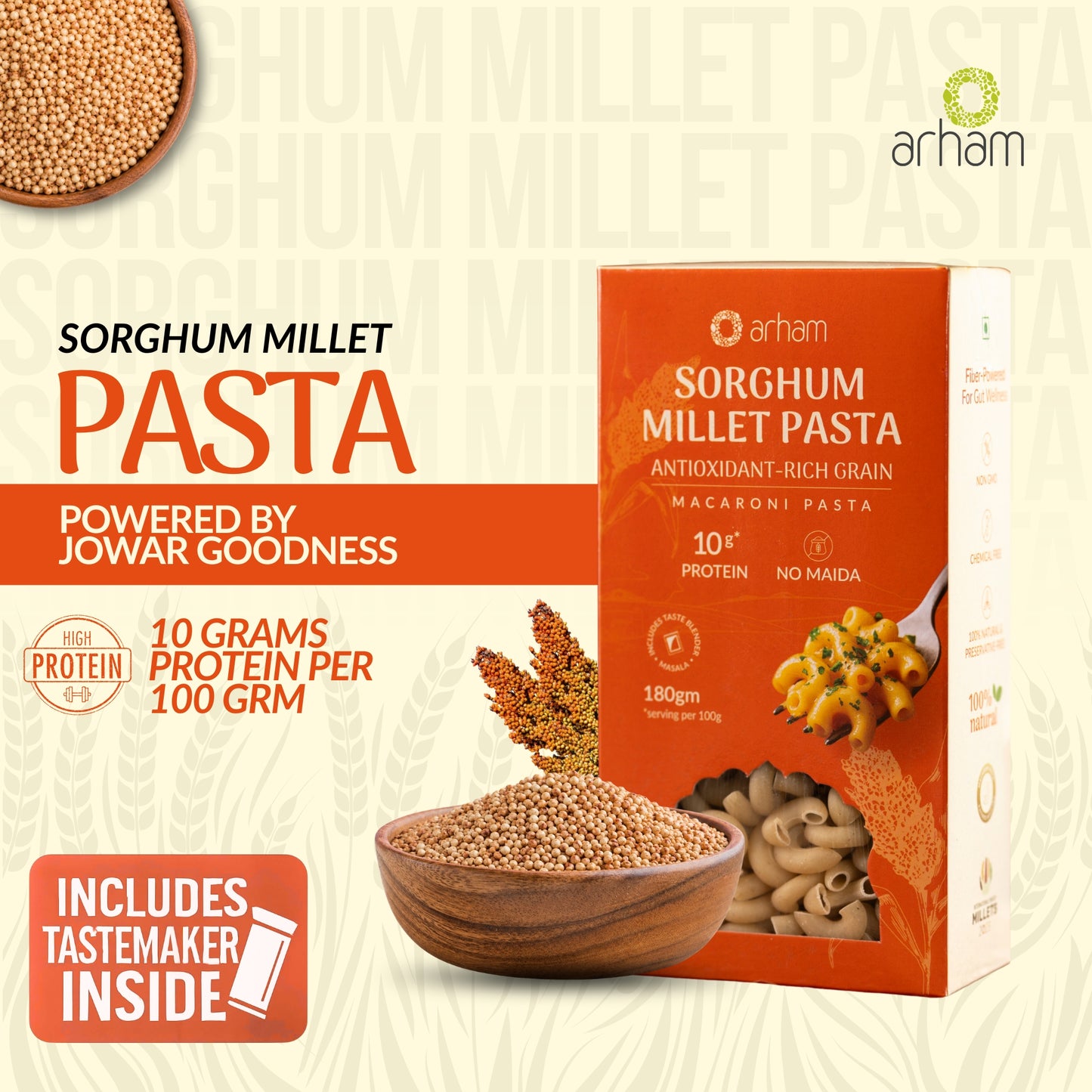 Sorghum (Jowar) Millet Pasta