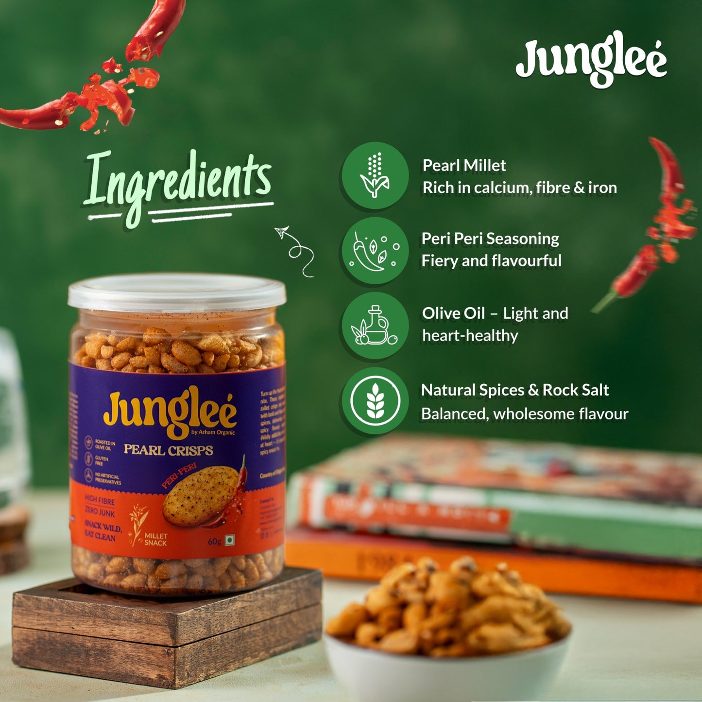 Jungleé Pearl Crisps – Peri Peri