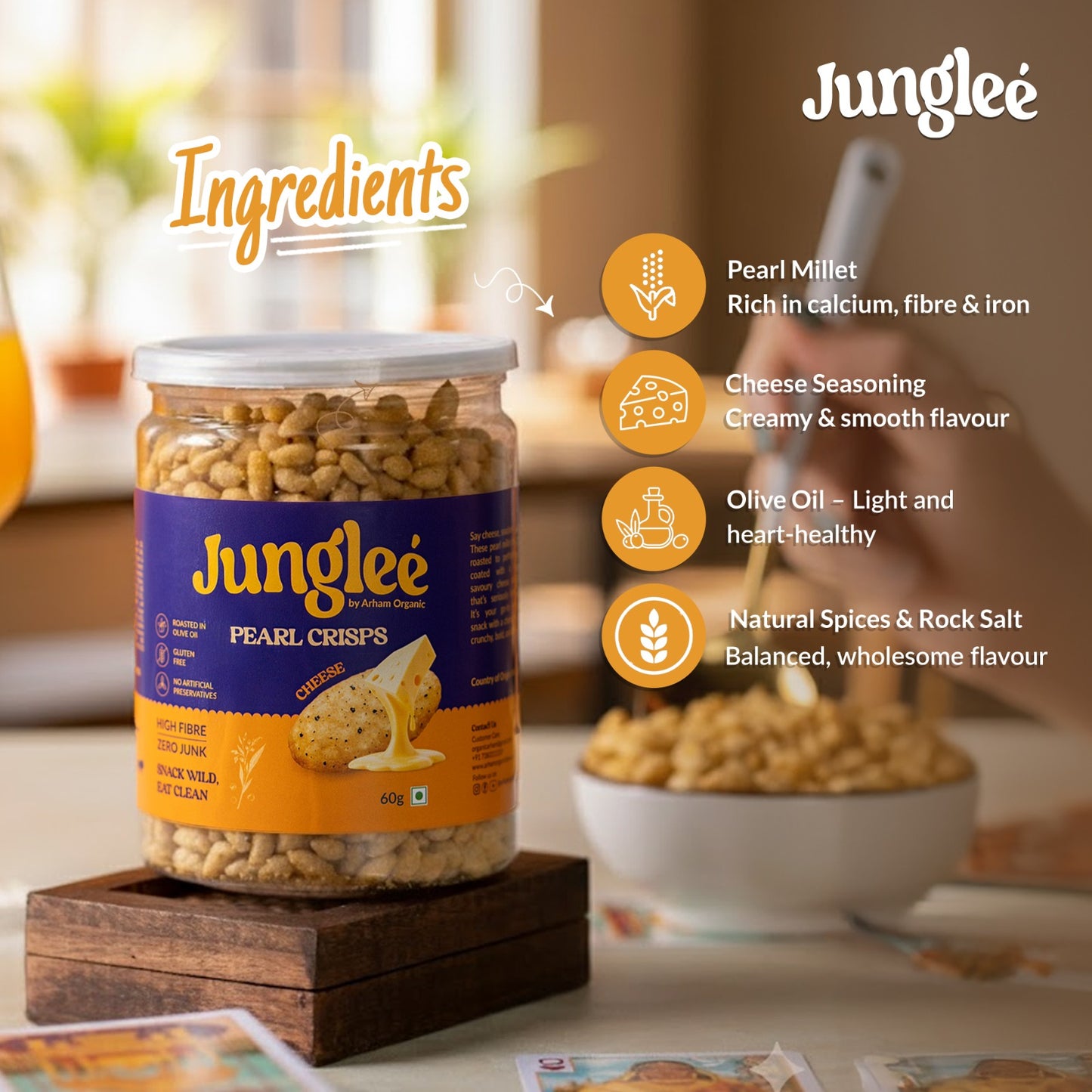 Jungleé Pearl Crisps – Cheese