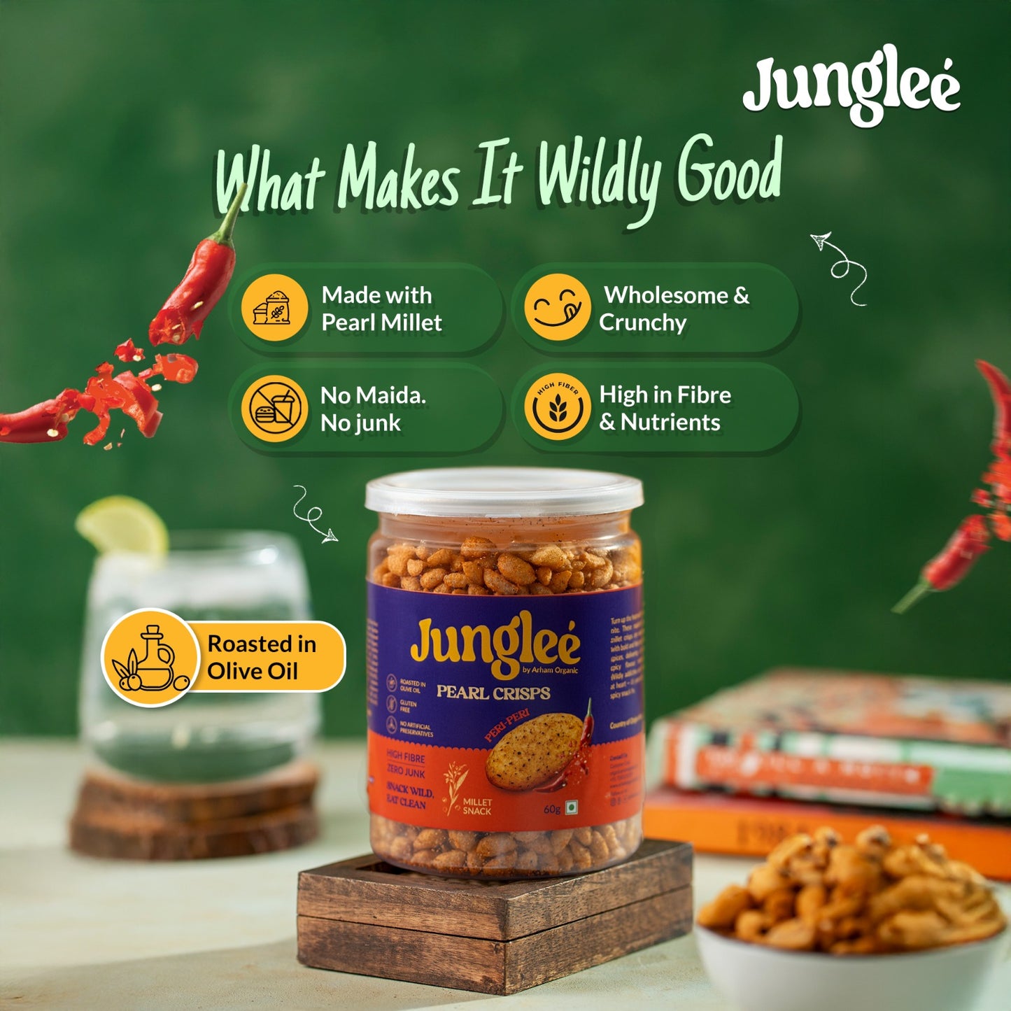 Jungleé Pearl Crisps – Peri Peri